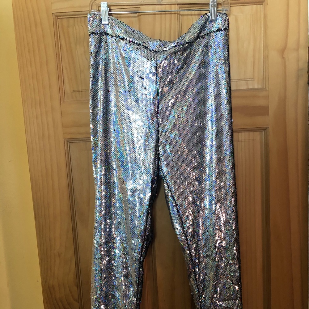 Silver Sequined leggings